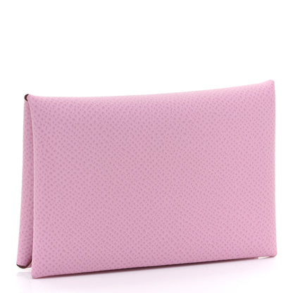 Hermes Epsom Calvi Card Case Mauve Sylvestre 4 of 8