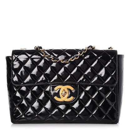 Chanel Patent Quilted XL Flap Bag Black 1 of 21