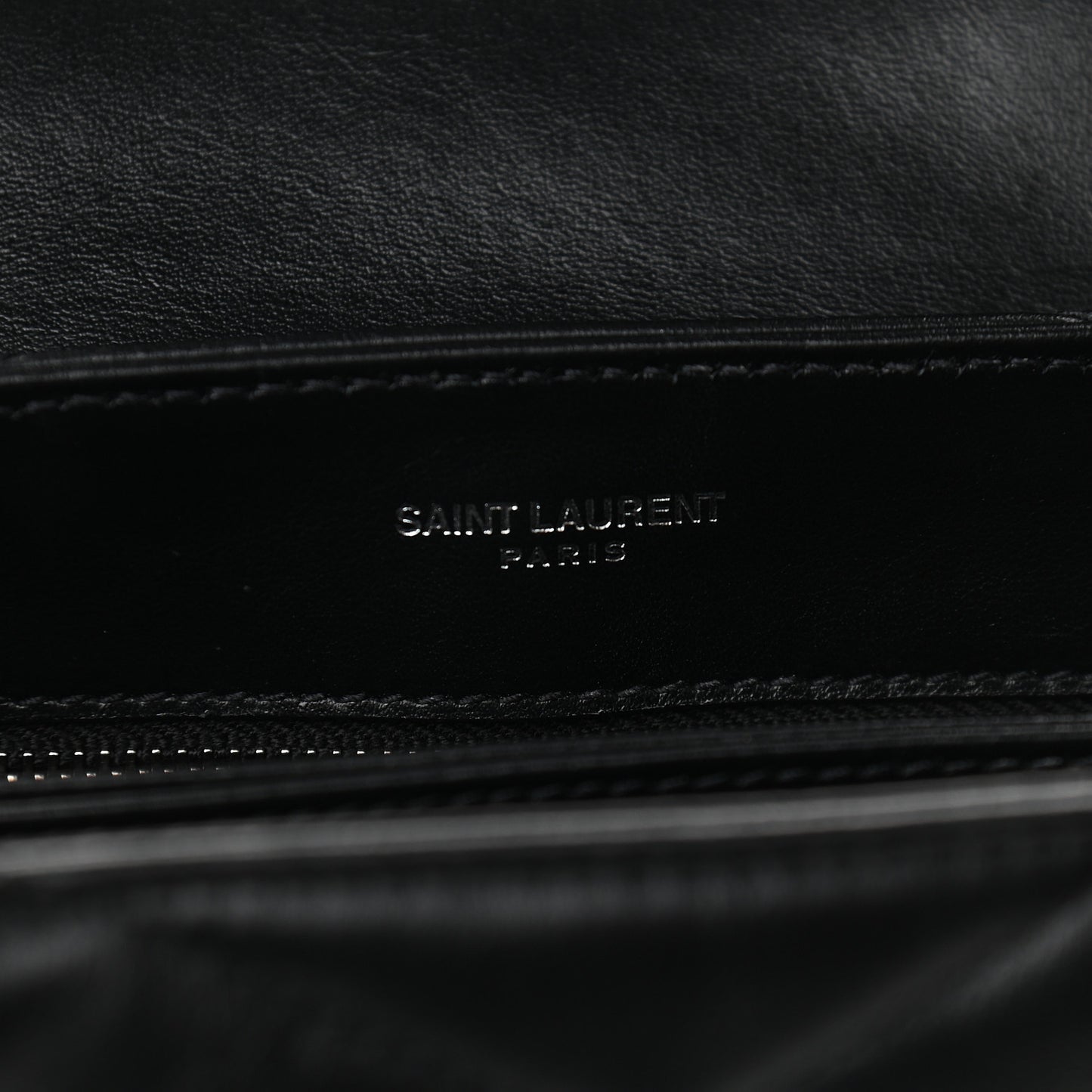 Calfskin Y Quilted Monogram Toy Loulou Crossbody Bag Black