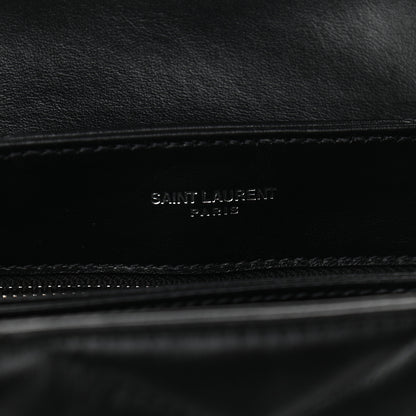 Saint Laurent Calfskin Y Quilted Monogram Toy Loulou Crossbody Bag Black 6 of 9