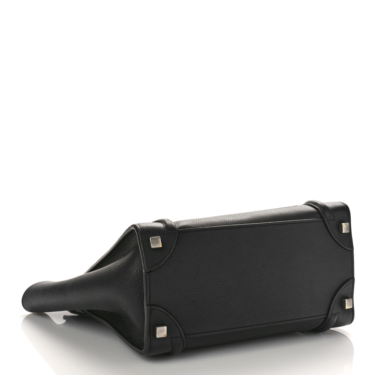 Celine Drummed Calfskin Micro Luggage Black 4 of 9
