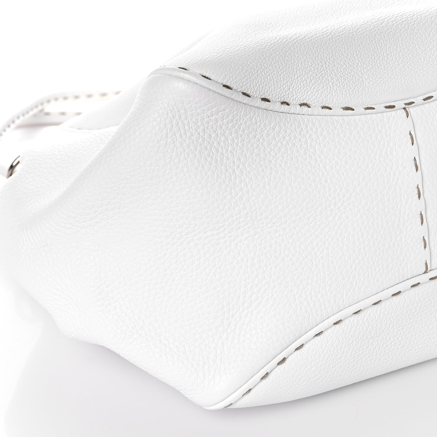Calfskin Romano Selleria Small Bucket White