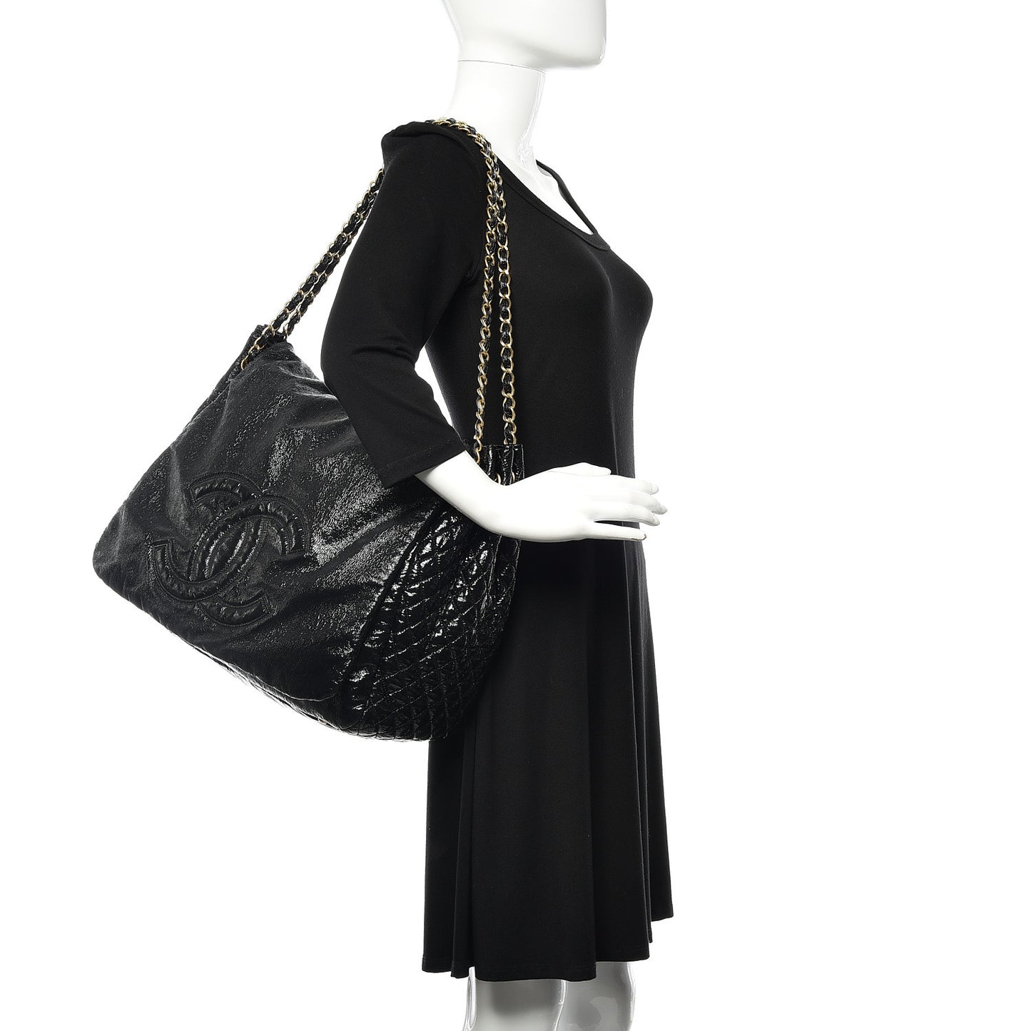 Vinyl XXL Rock and Chain Flap Black