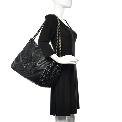 Chanel Vinyl XXL Rock and Chain Flap Black 2 of 13