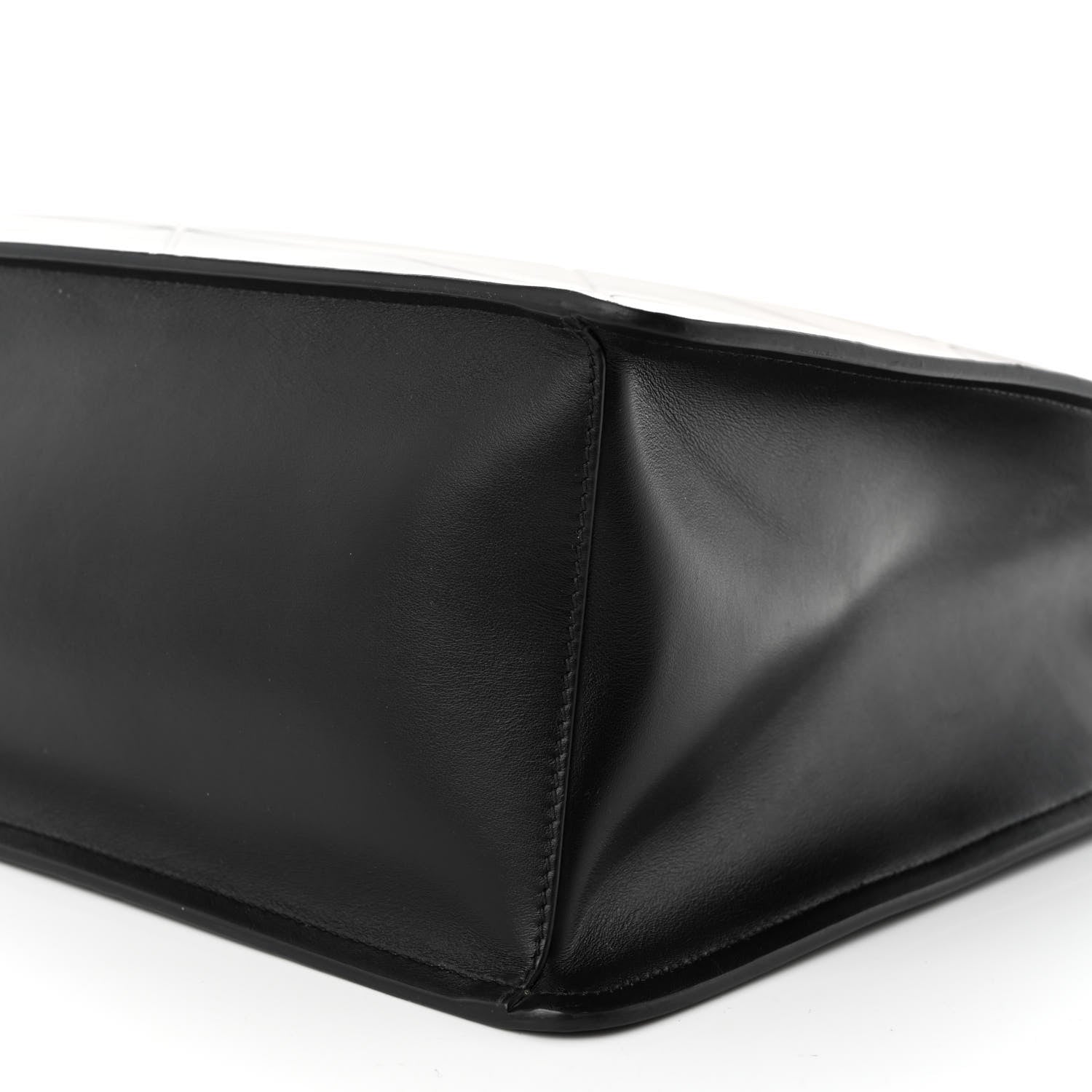 Prada Soft Calfskin Triangle Embossed Large Tote Bag Black 10 of 10