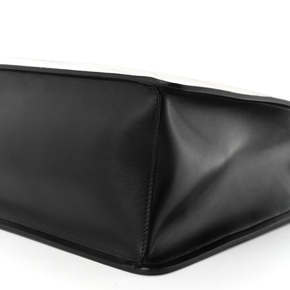 Prada Soft Calfskin Triangle Embossed Large Tote Bag Black 10 of 10