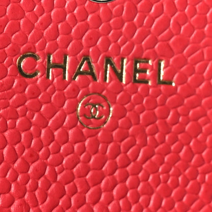 Chanel Caviar Quilted Boy Flap Card Holder Wallet Red 6 of 9