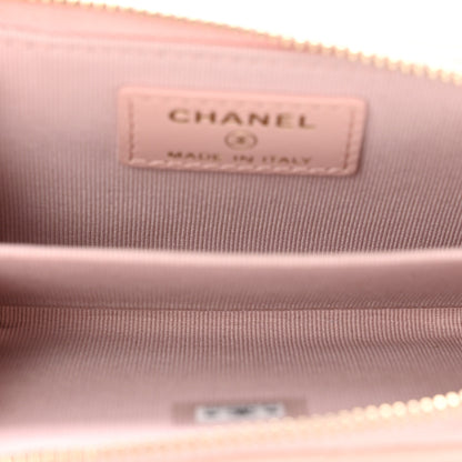 Chanel Lambskin Quilted Chanel 19 Vertical Zip Card Holder Wallet Light Pink 5 of 8