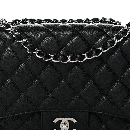 Chanel Caviar Quilted Jumbo Single Flap Black 8 of 10