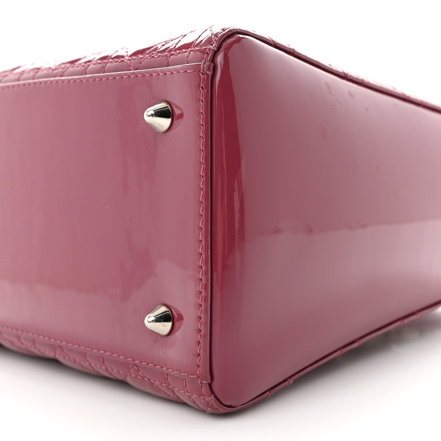 Christian Dior Patent Cannage Medium Lady Dior Dark Pink 10 of 16
