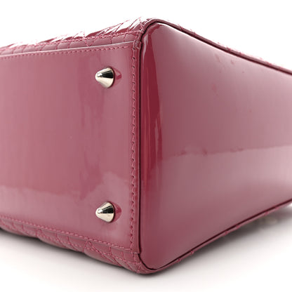 Christian Dior Patent Cannage Medium Lady Dior Dark Pink 10 of 16
