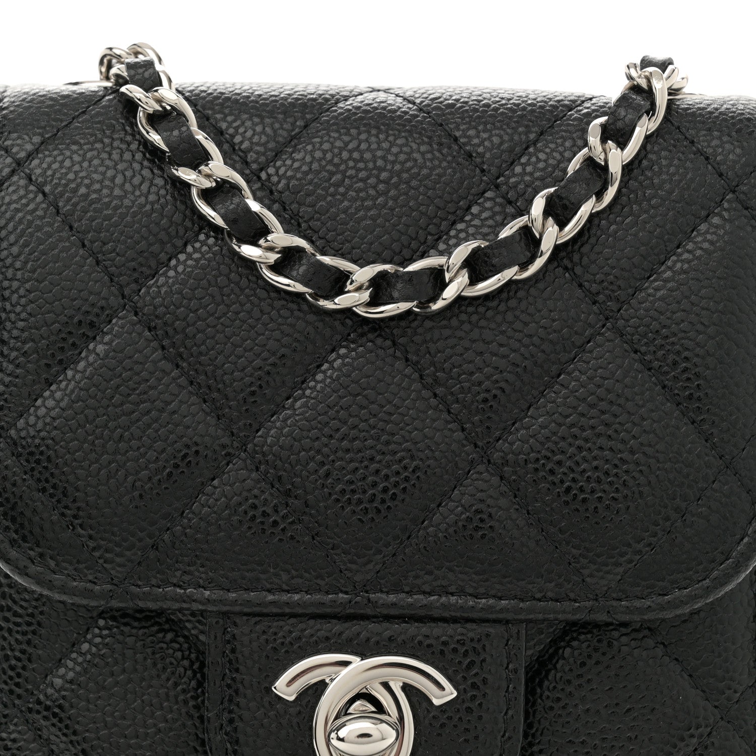 Chanel Caviar Quilted Classic Phone Holder Black 8 of 11