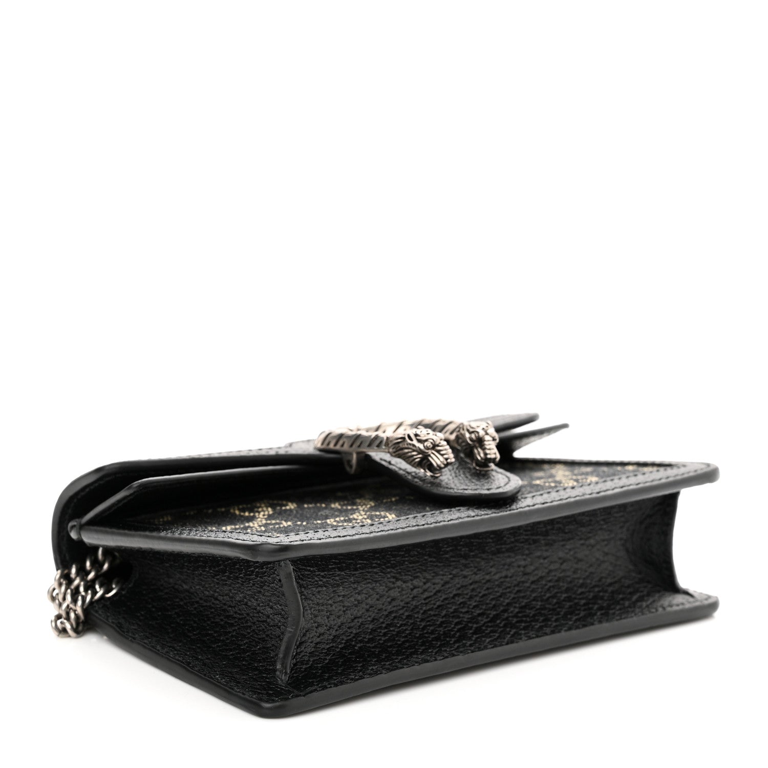 Gucci Jacquard Black Denim GG Monogram Super Mini Dionysus Shoulder Bag Black Ivory 4 of 10