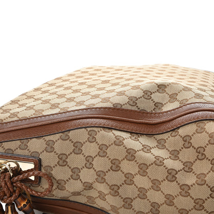 Gucci Monogram Cellarius Calfskin Large Bella Hobo Beige Ebony Cuir 16 of 16