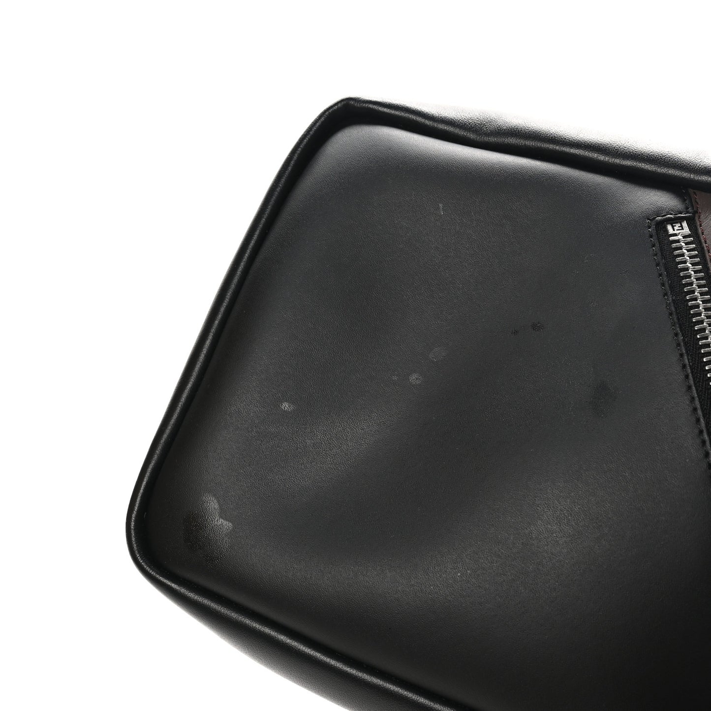 Glazed Fabric Vitello Liberty FF 1974 Diagonal Sling Bag Tobacco Moresco Black