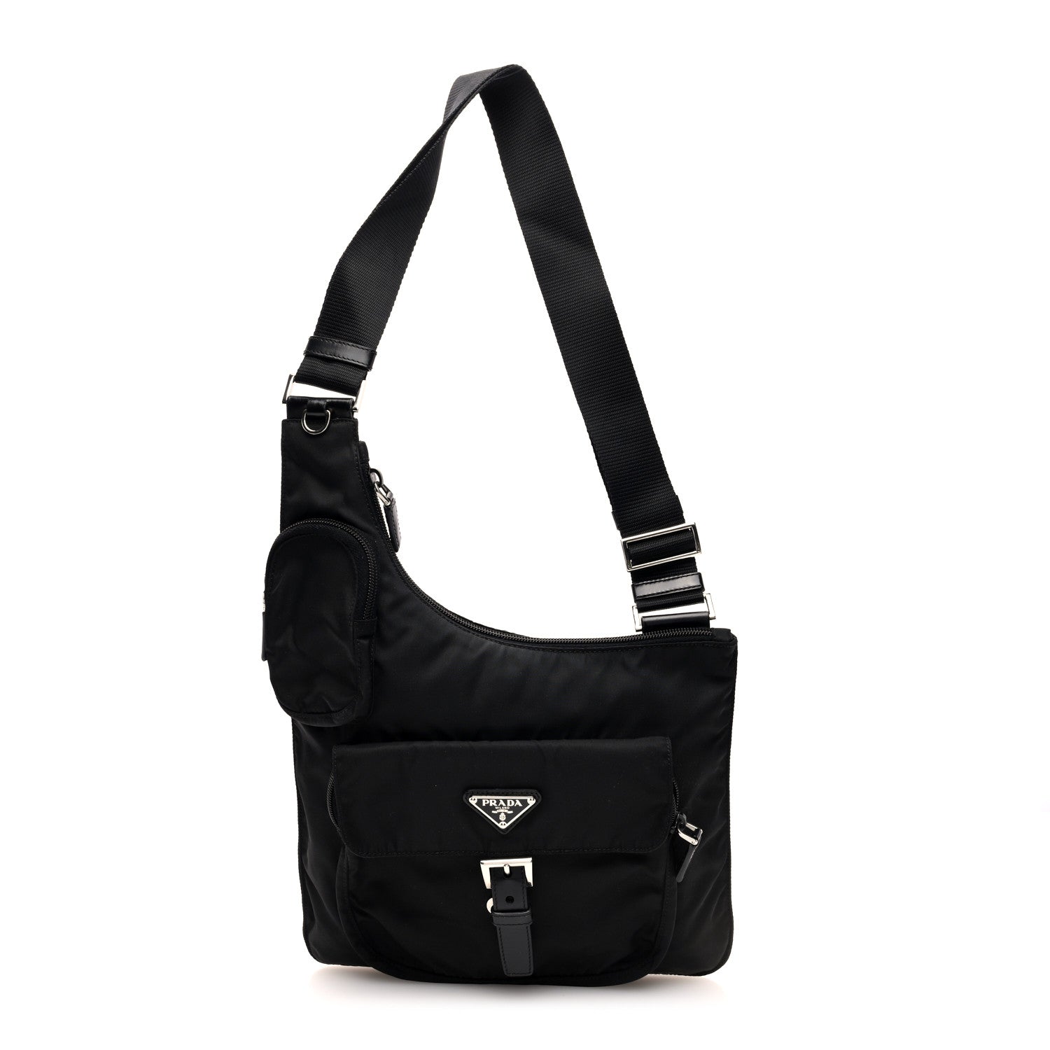 Prada Nylon Vela Sling Messenger Bag Black 1 of 9