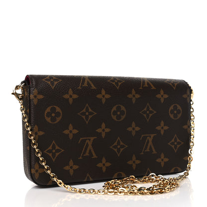 Louis Vuitton Monogram Pochette Felicie Chain Wallet Fuchsia 4 of 10