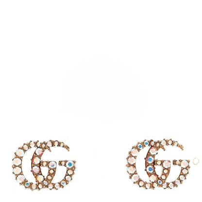 Gucci Crystal GG Marmont Stud Earrings Aurora Borealis 1 of 5