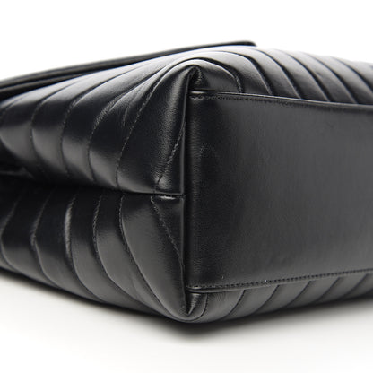Saint Laurent Calfskin Y Quilted Monogram Medium Loulou Chain Satchel Black 7 of 10