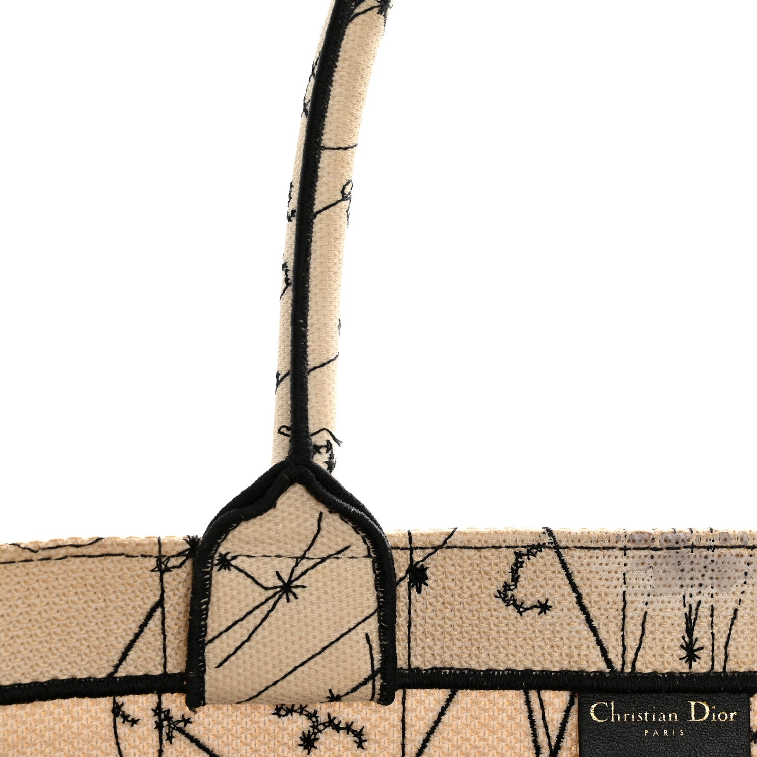 Christian Dior Canvas Embroidered Large Zodiac Book Tote Latte Multicolor 12 of 15