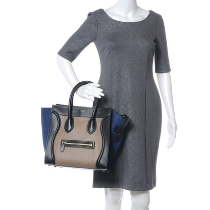 Celine Smooth Calfskin and Suede Mini Tri-Color Luggage 2 of 7