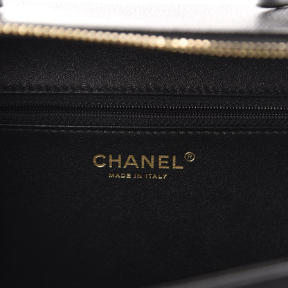 Chanel Caviar Quilted Large CC Filigree Vanity Case Black 8 of 11