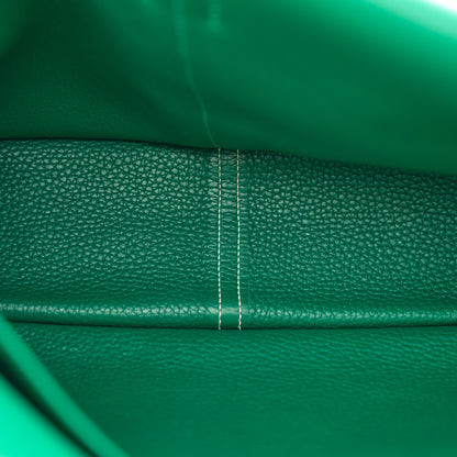 Hermes Taurillon Clemence Halzan 31 GM Vert Vertigo 5 of 14