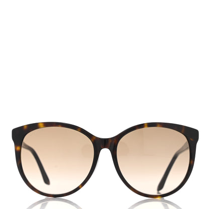 Gucci Acetate Round Frame Crystal Sunglasses GG0729SA Brown 2 of 8