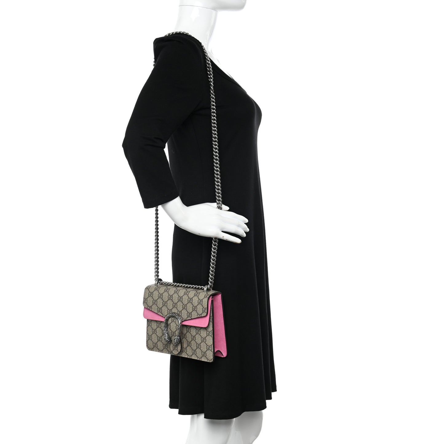 GG Supreme Monogram Mini Dionysus Shoulder Bag Pink