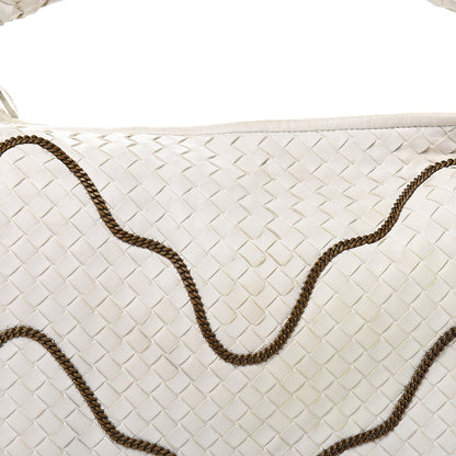 Bottega Veneta Nappa Intrecciato Medium Veneta Chain Hobo White 10 of 10