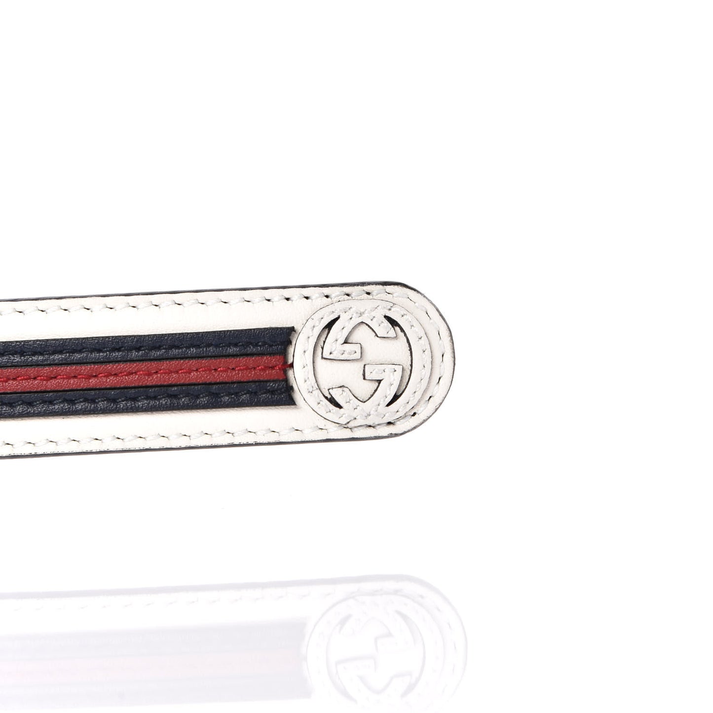 Calfskin Torchon Double G 20mm Belt 90 36 Off White Blue Red