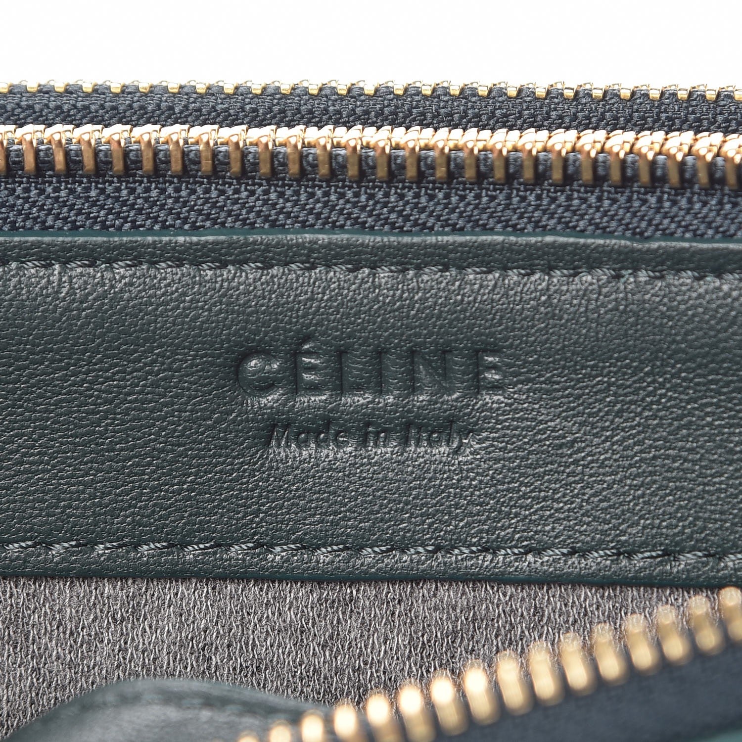 Celine Lambskin Small Trio Crossbody Bag Dark Green 8 of 10