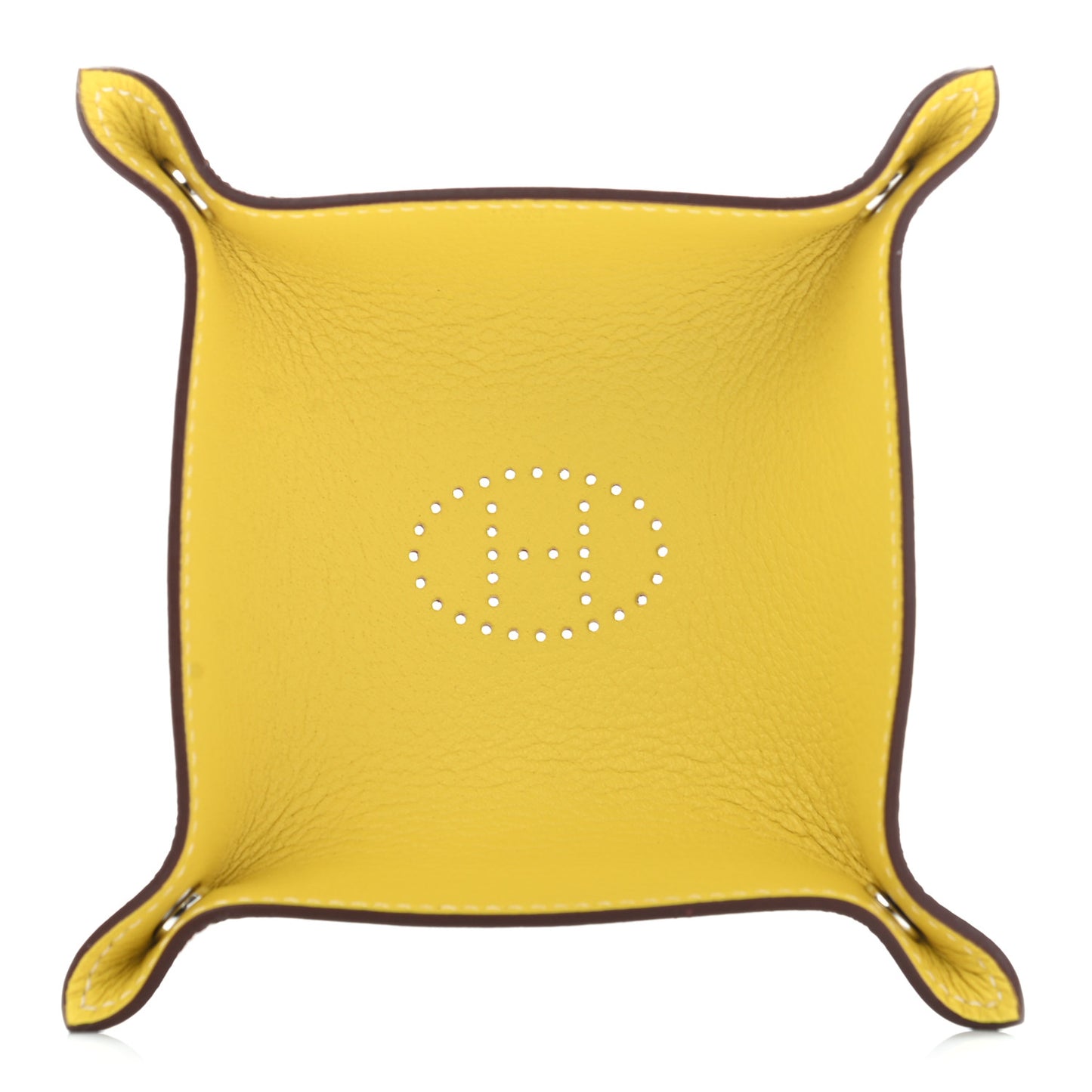 Taurillon Clemence Mini Mises et Relances Change Tray Jaune Fauve