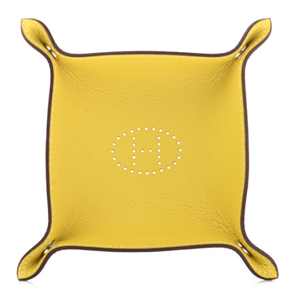 Hermes Taurillon Clemence Mini Mises et Relances Change Tray Jaune Fauve 1 of 6