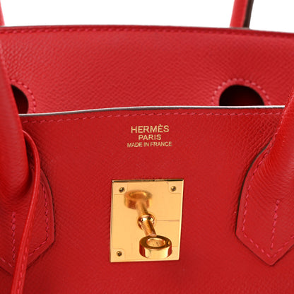 Hermes Epsom Birkin 30 Rouge Casaque 6 of 10