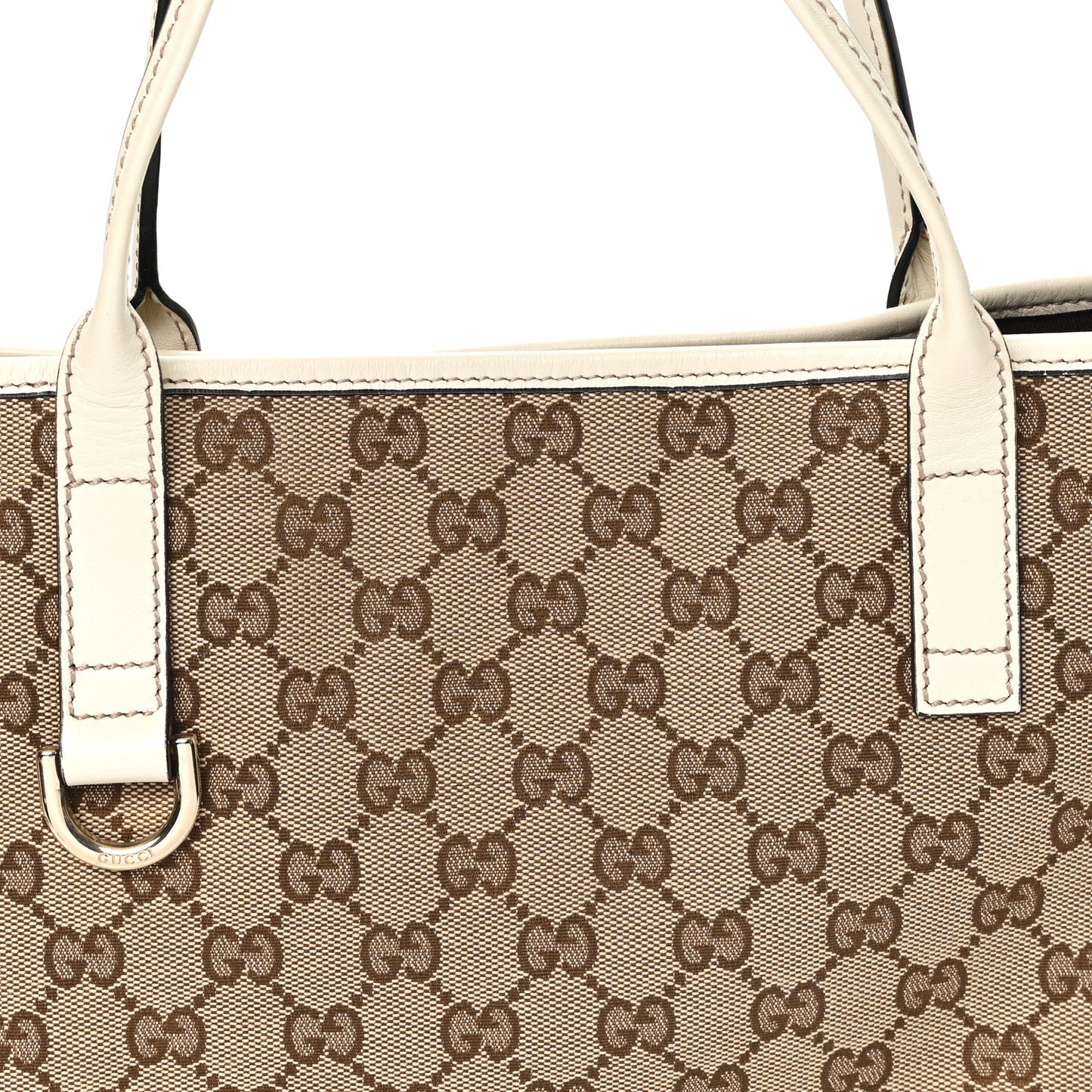 Monogram Medium New Britt Tote Off White
