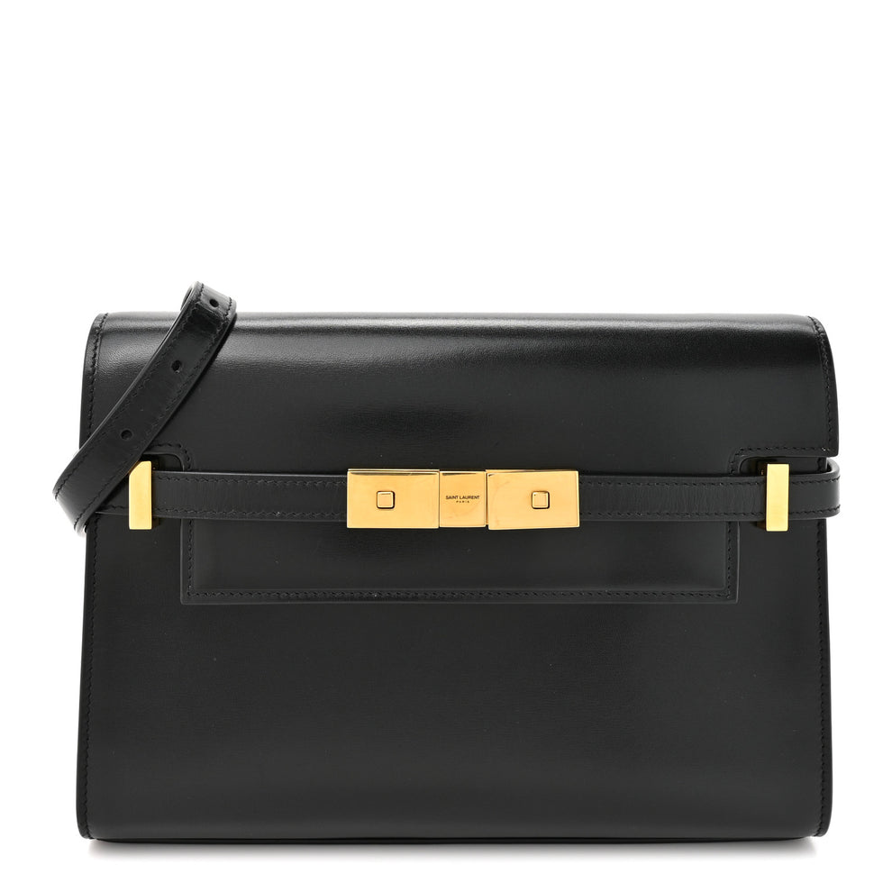 73 SMALL BUCKET BAG 20 IN BLACK SMOOTH CALFSKIN