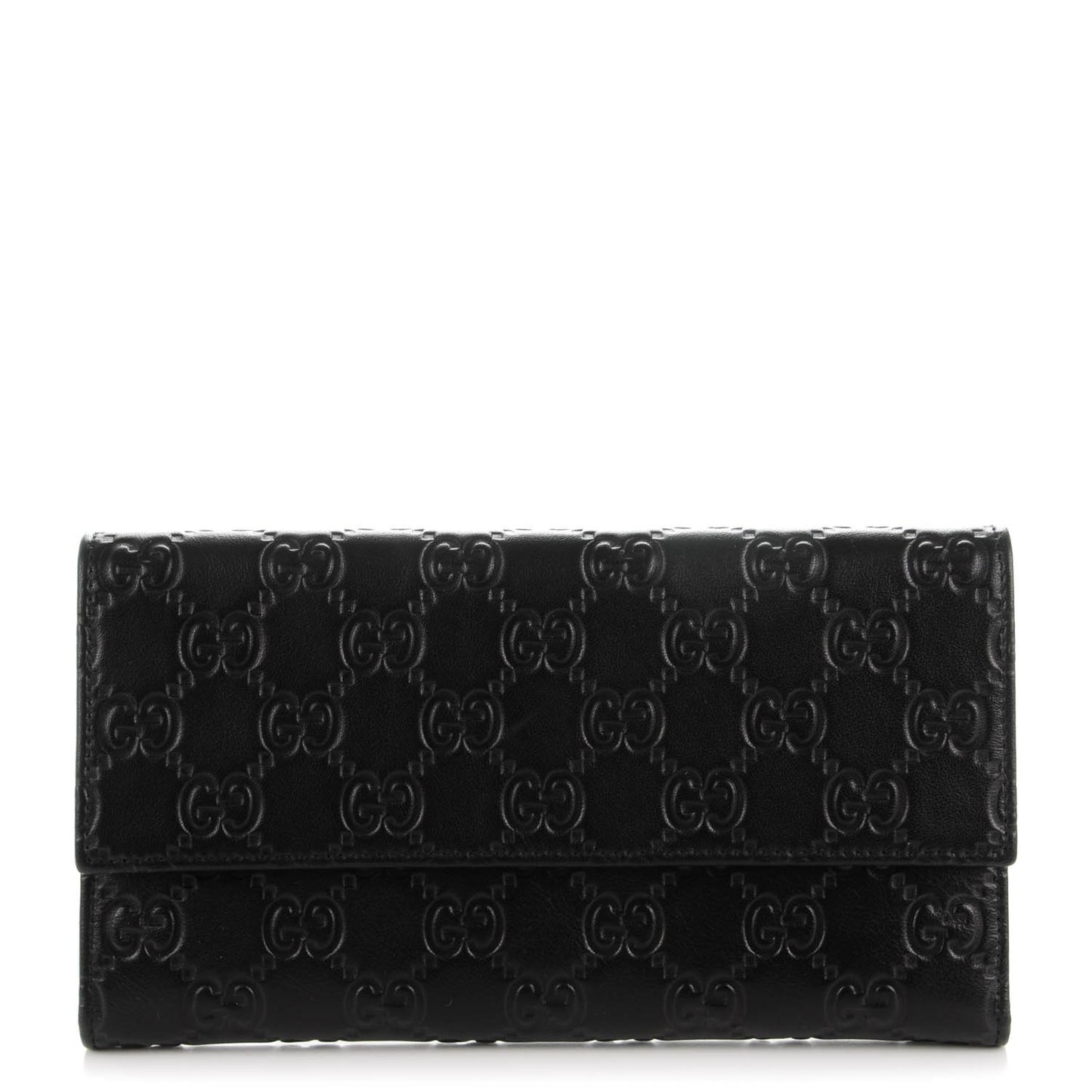 Guccissima Continental Flap Wallet Black
