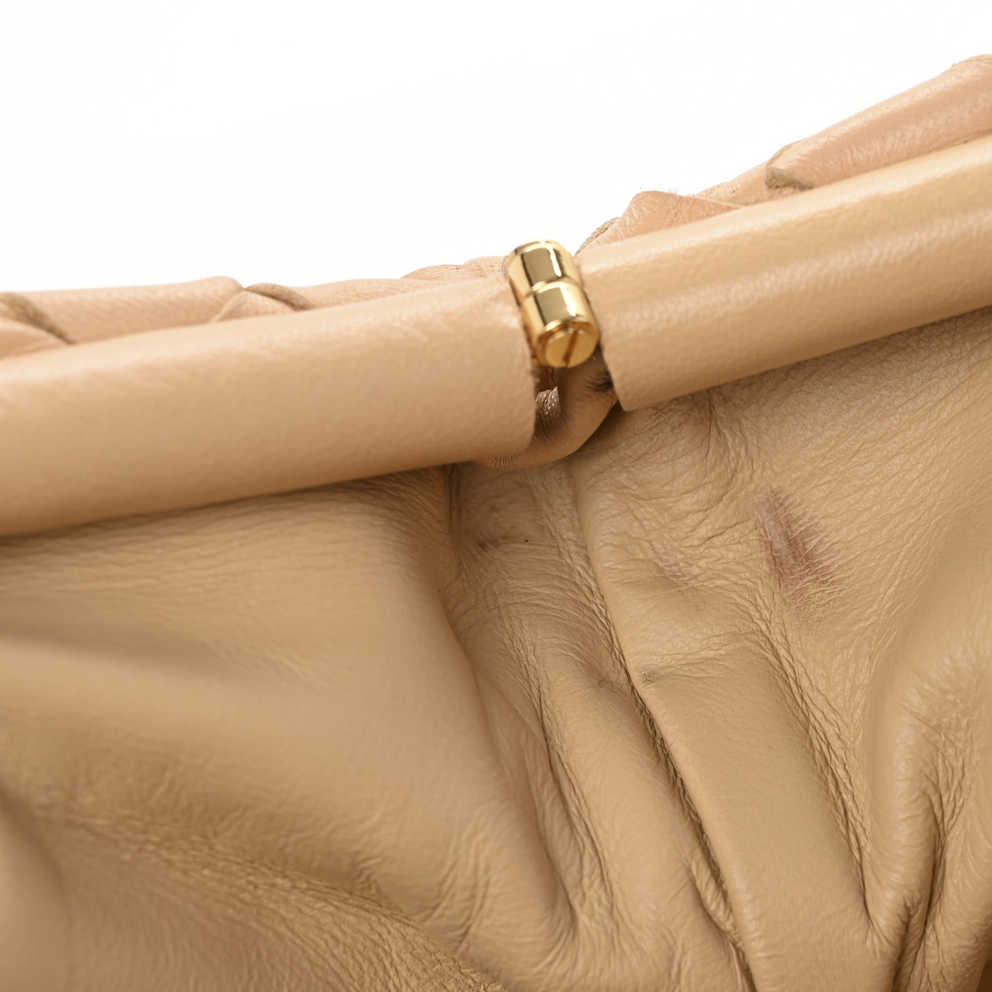 Nappa Maxi Intrecciato The Pouch Oversized Clutch Almond
