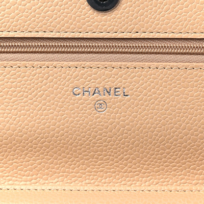 Chanel Caviar Quilted Wallet On Chain WOC Beige 6 of 10