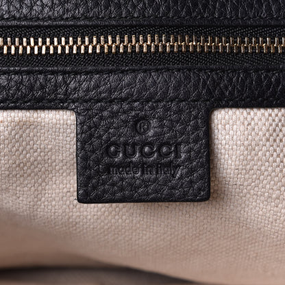 Gucci Pebbled Calfskin Medium Soho Chain Shoulder Bag Black 5 of 5