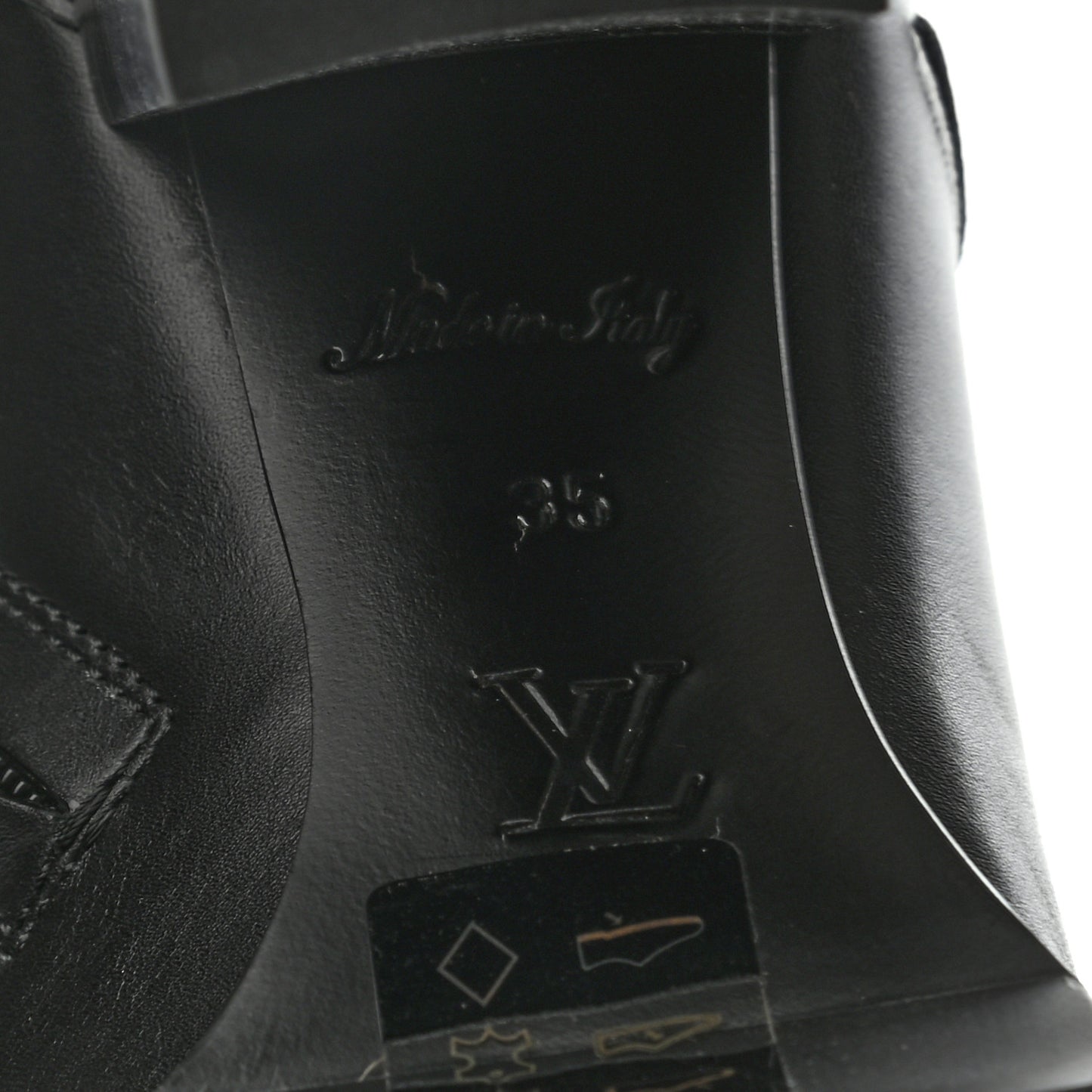 Calfskin Monogram Star Trail Ankle Boots 35 Black