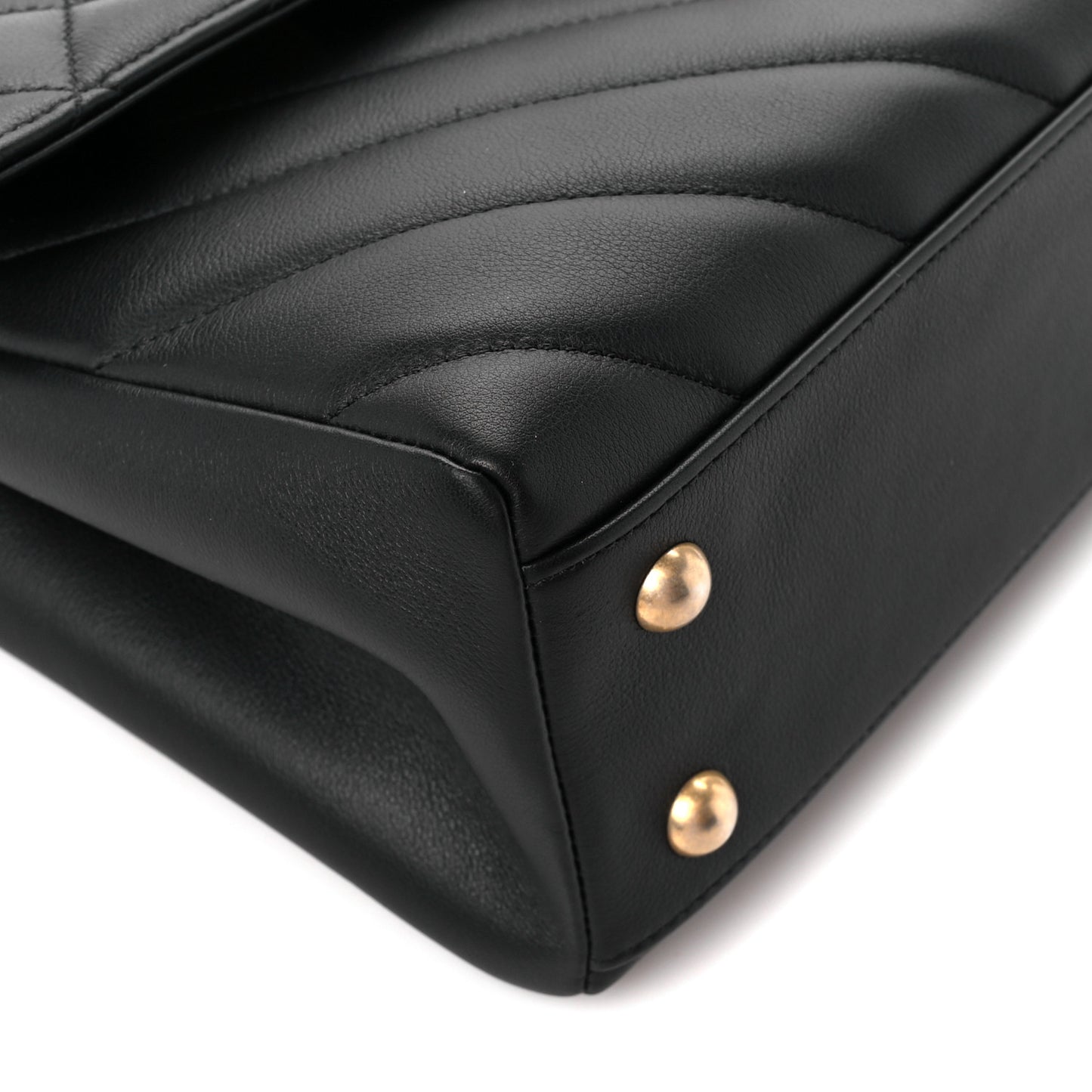 Calfskin Quilted Chevron In The City Bag Black