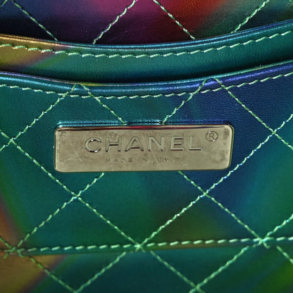 Chanel PVC Patent Calfskin Patent Lambskin Vertical Vanity Case Green 6 of 14