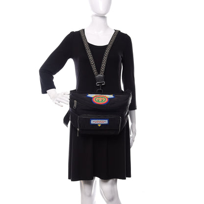 Gucci Nylon 80s Logo Patch Belt Bag Black 2 of 10
