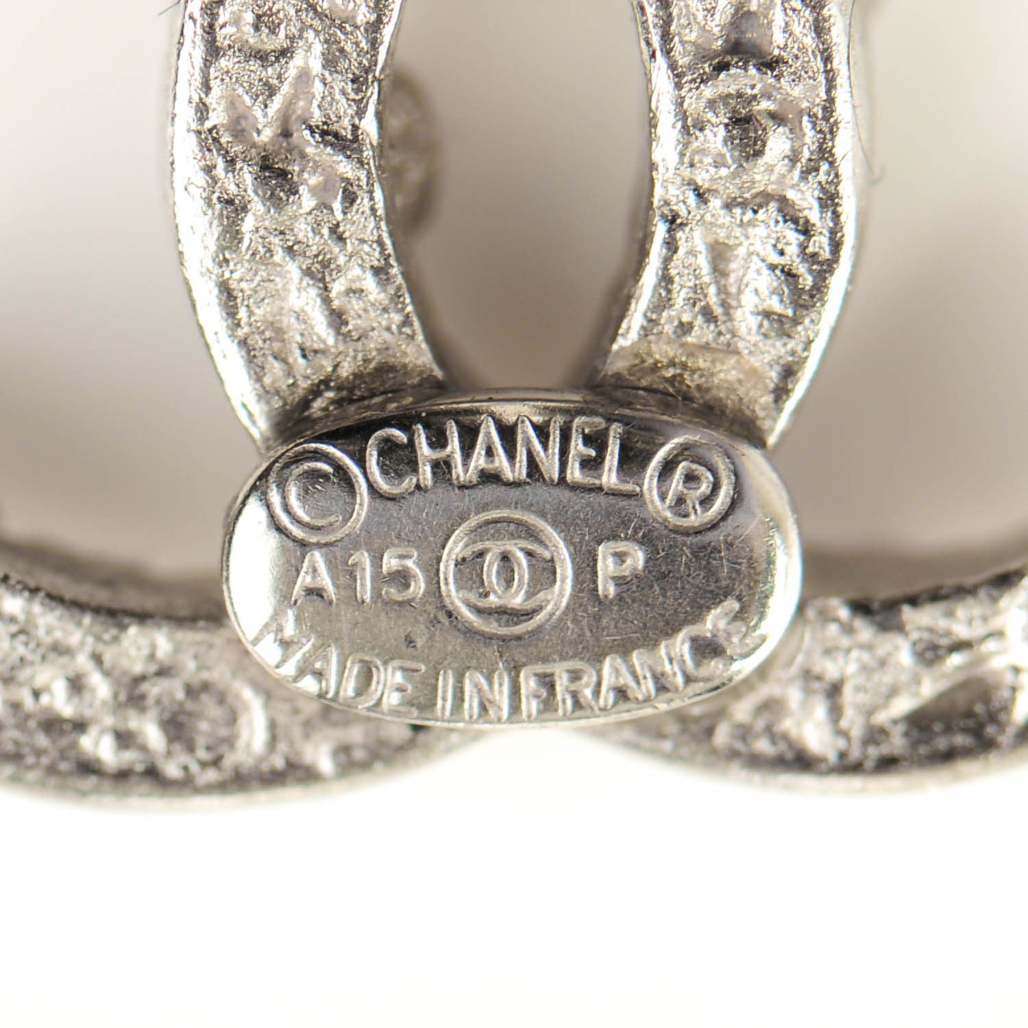 Chanel Crystal CC Earrings Silver 4 of 5