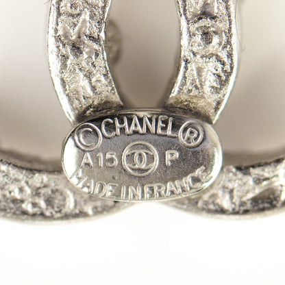 Chanel Crystal CC Earrings Silver 4 of 5