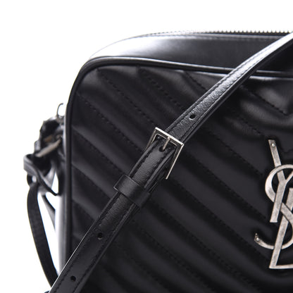 Saint Laurent Calfskin Matelasse Monogram Lou Camera Bag Black 10 of 11