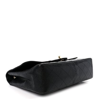 Chanel Caviar Quilted Jumbo Single Flap Black 4 of 11