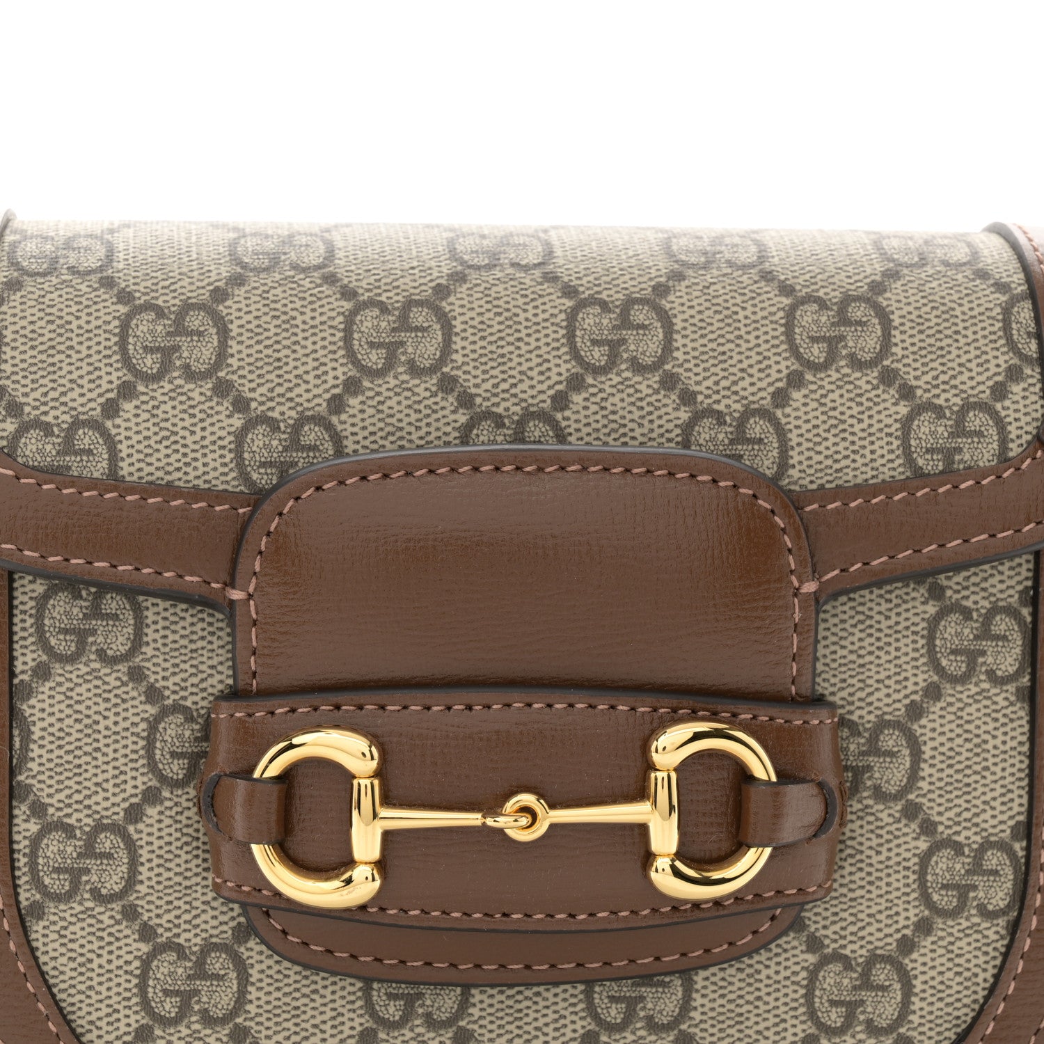 Gucci GG Supreme Monogram Horsebit 1955 Belt Bag Beige Brown Sugar 8 of 12